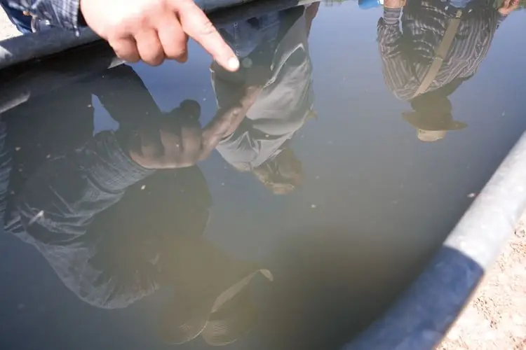 Calidad del agua en un pozo de mina