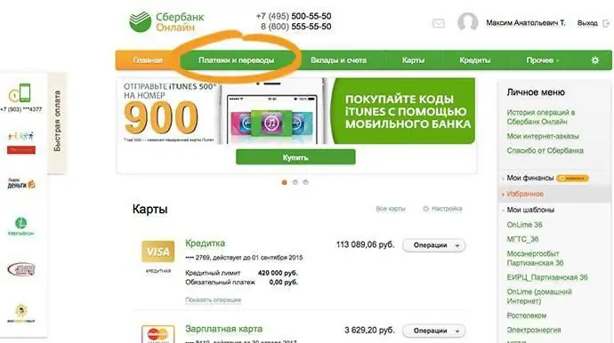 hoe om belasting deur sberbank aanlyn te betaal