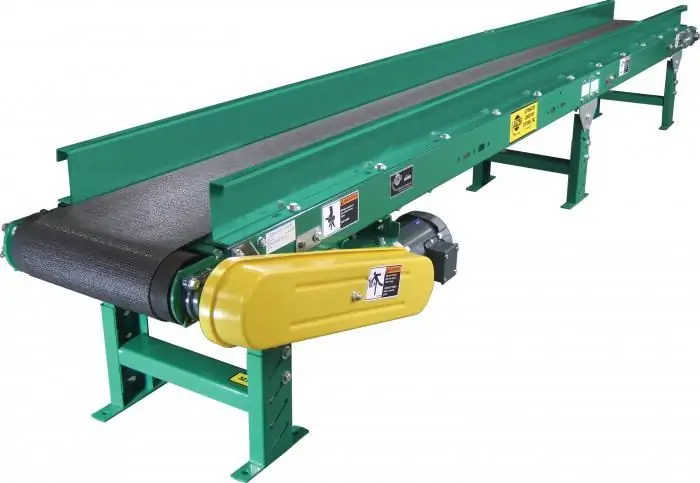 Belt conveyor: work, scheme and device. Operation of belt conveyors