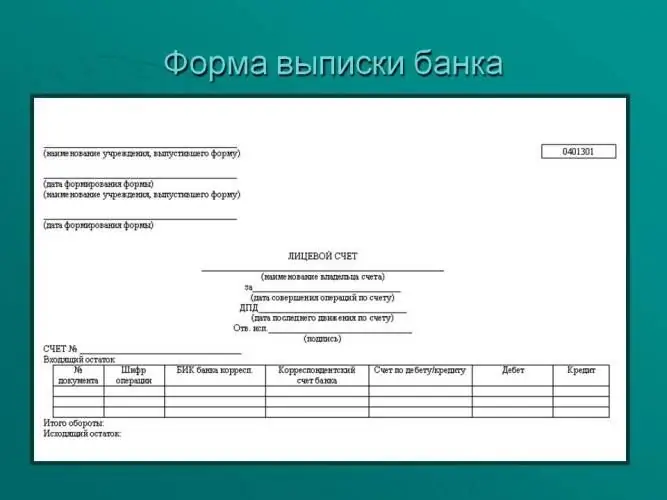 Банкны хуулга нь Үзэл баримтлал, шаардлагатай хэлбэр, хэлбэр, дизайны жишээ