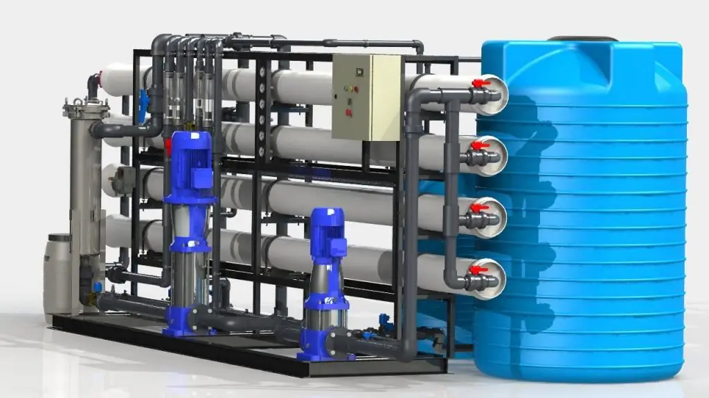 Loji osmosis songsang industri - prinsip operasi