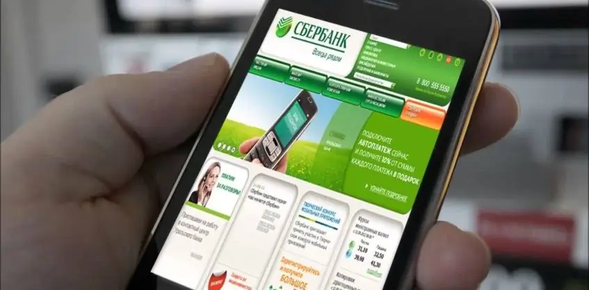 Slika "Sberbank Online" na mobilnom telefonu