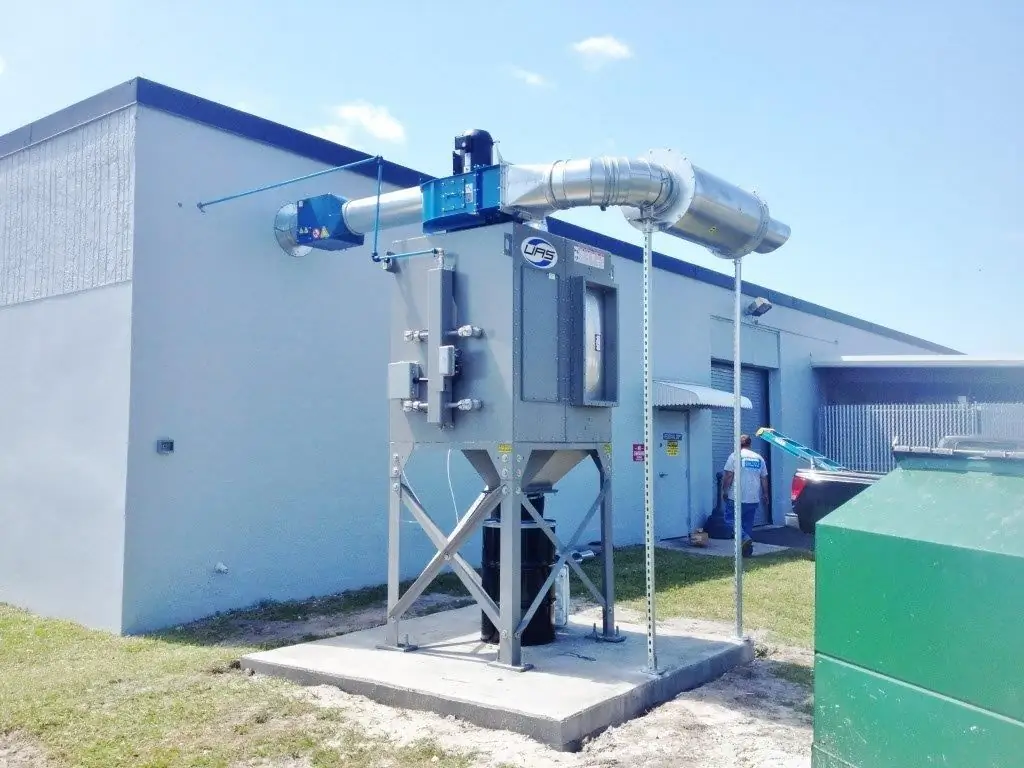 ventilação fora da oficina