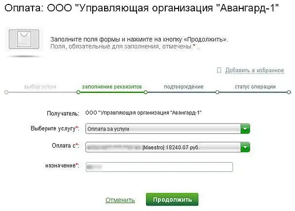 ako platiť nájom cez Sberbank online, ak nie je v zozname