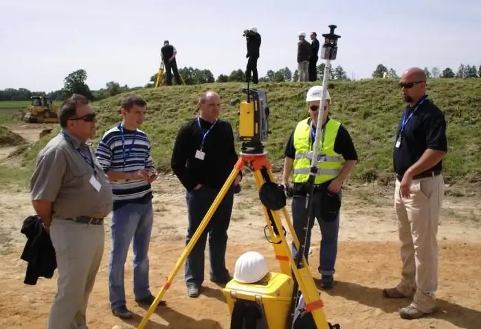 Soporte geodésico de la construcción. Levantamiento topográfico y apoyo