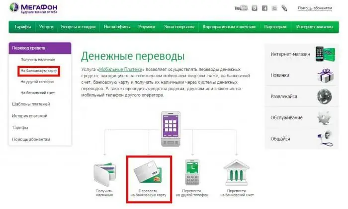 prenos na kartico Sberbank s telefona