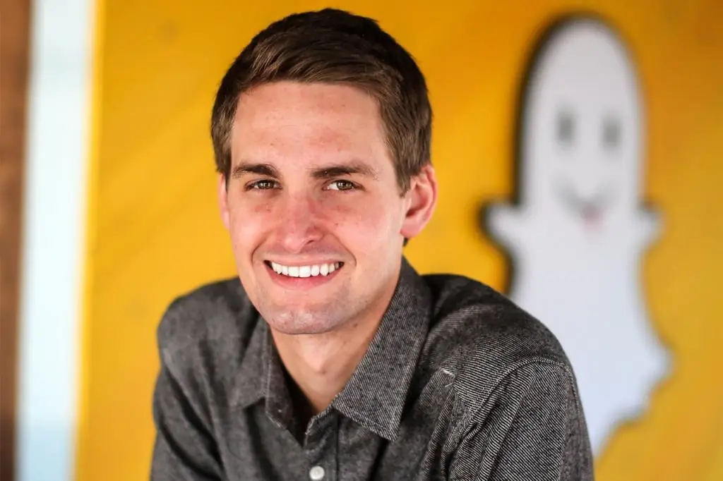 Evan Spiegel: wasifu, maisha ya kibinafsi, hadithi ya mafanikio ya biashara, picha