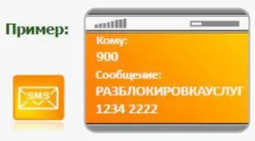 desbloquear el servicio de banca móvil de Sberbank a través de SMS